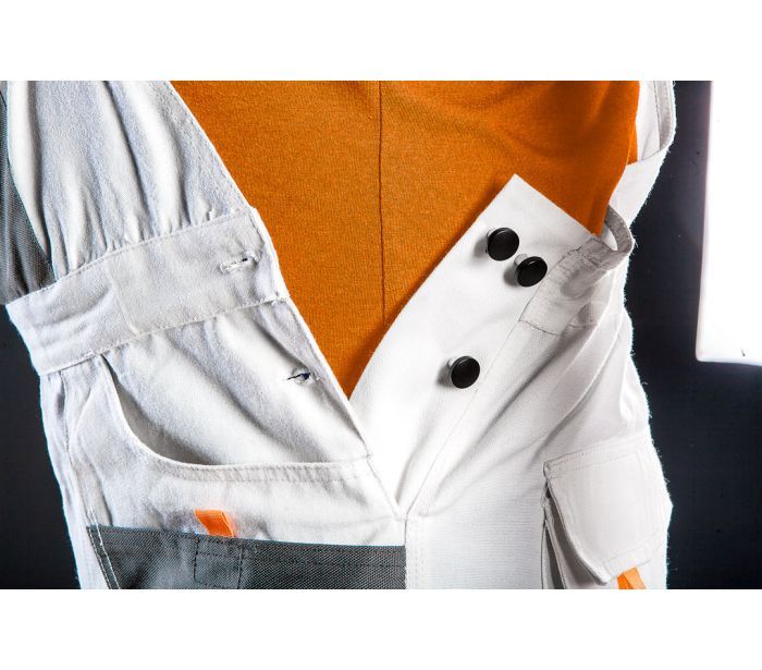 NEO Werkbroek met Bretels – Wit - Afbeelding 3